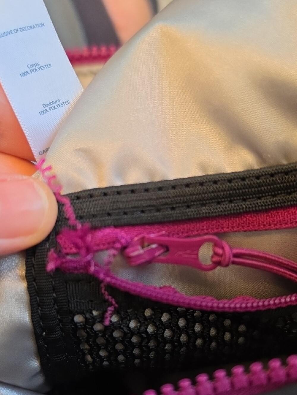 Ivivva Floral Shoulder Bag in Black and White with Pink Strap - Picture 7 of 8